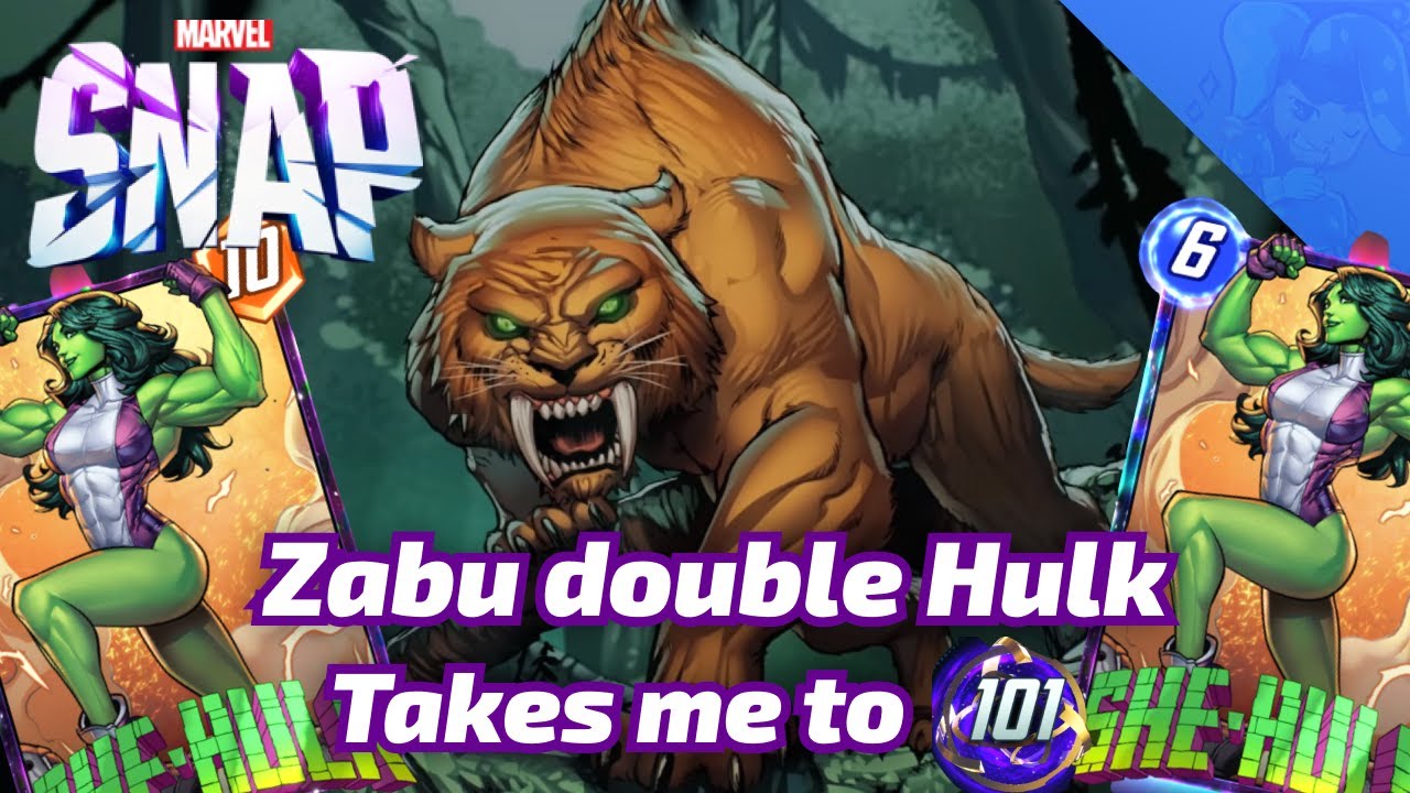 Zabu double She-Hulk takes me from 93 to INFINITE in one evening - Marvel SNAP Gameplay & Deck