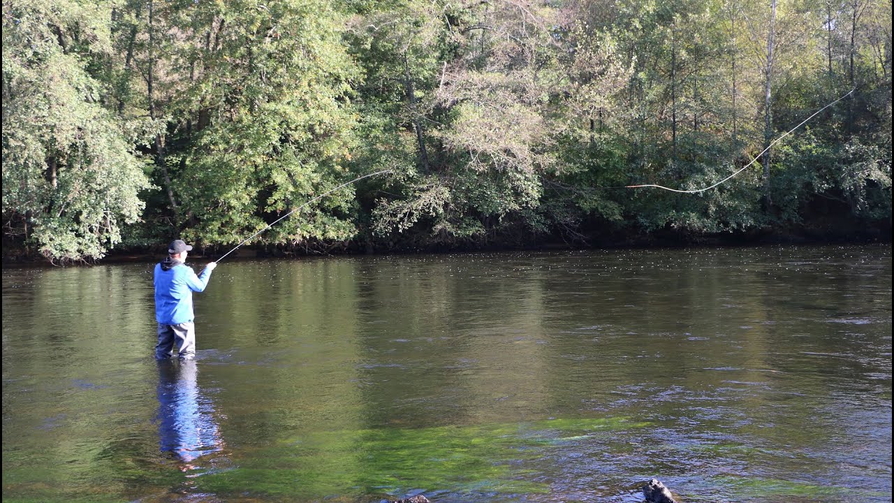 Troutspey : Lancer rive droite pour un droitier