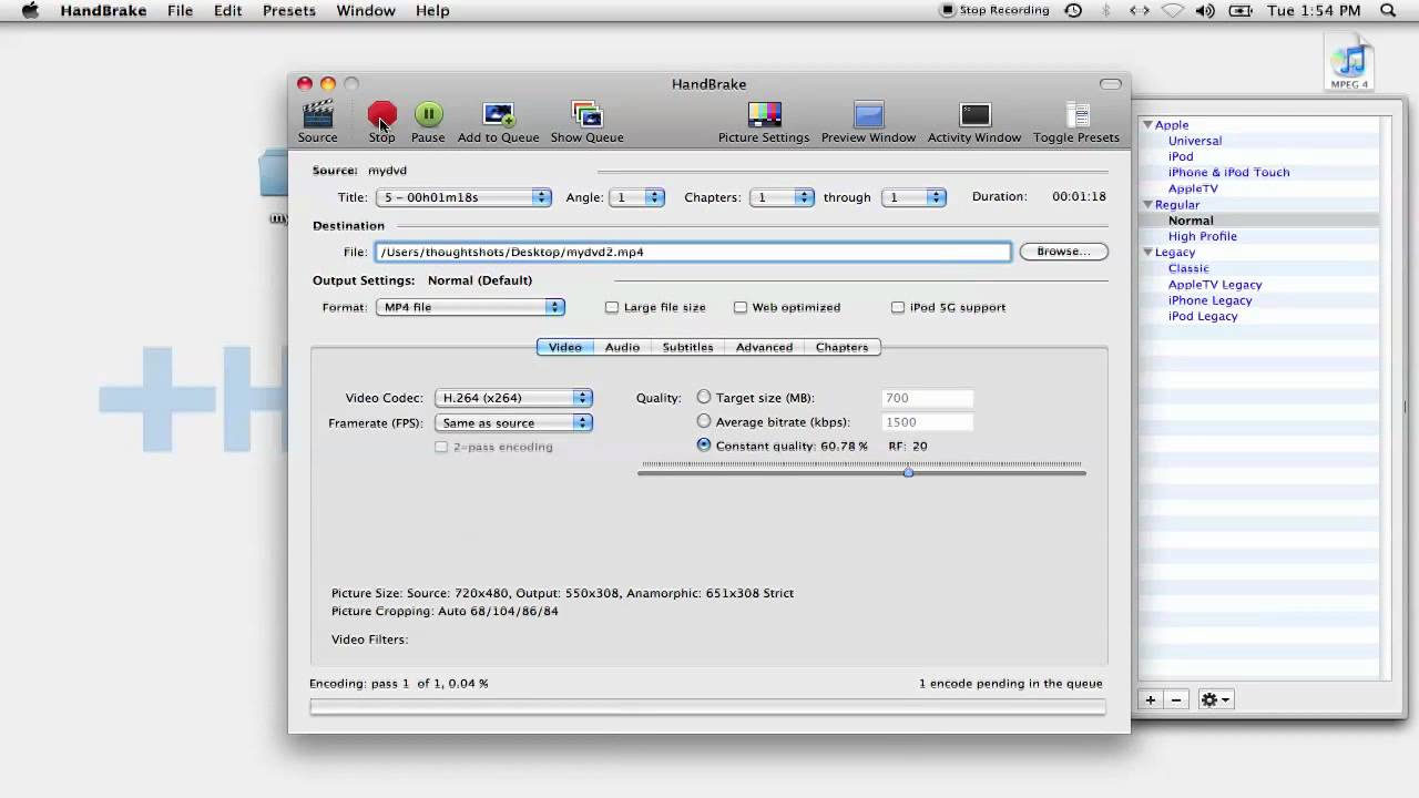 How to a rip a DVD (Mac)