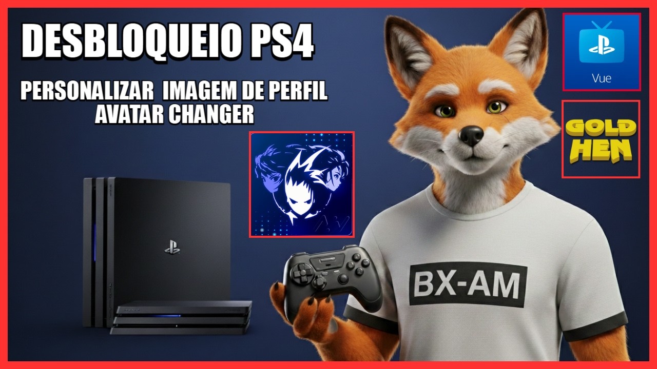 PERSONALIZANDO IMAGEM E NOME DO PERFIL NO PS4 DESBLOQUEADO