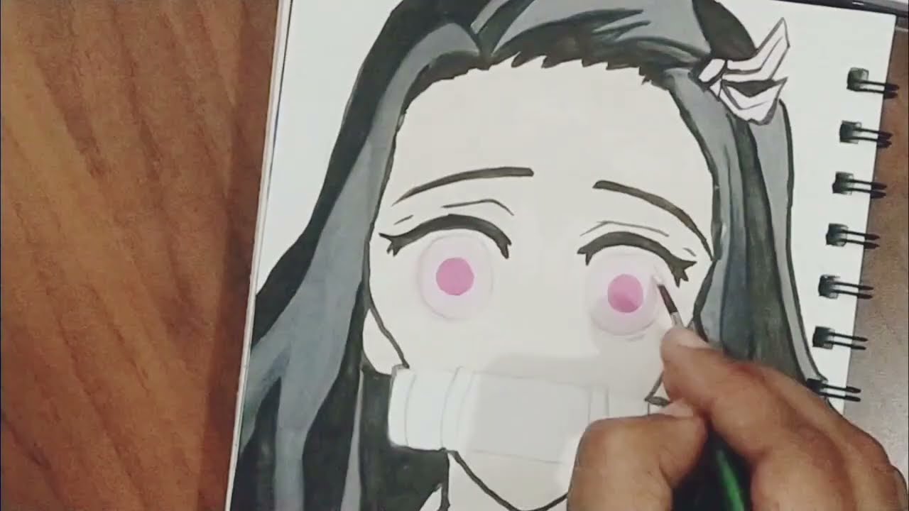 Painting NEZUKO from Demon Slayer! 🎨 (Step-by-Step)