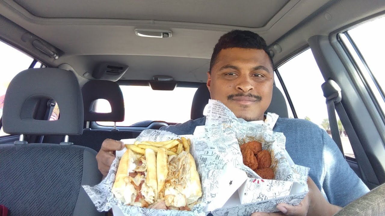 Charlie's cheesesteaks Food Court Mukbang 