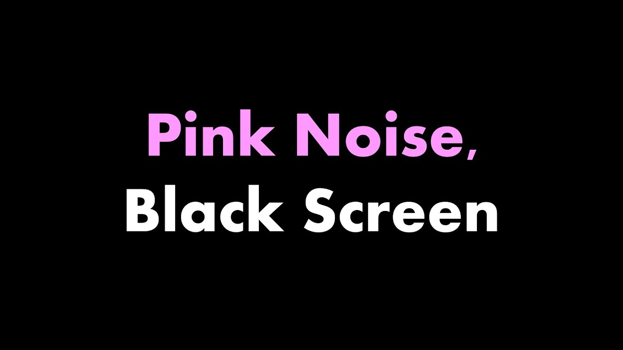 🔴 Pink Noise, Black Screen 🌸⬛ &bull; Live 24/7 &bull; No mid-roll ads