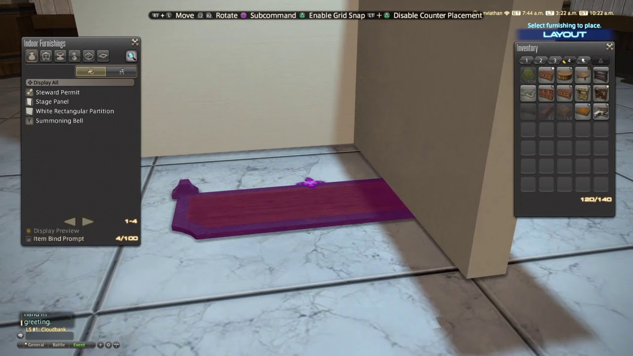FFXIV Floating the White Rectangular Partition