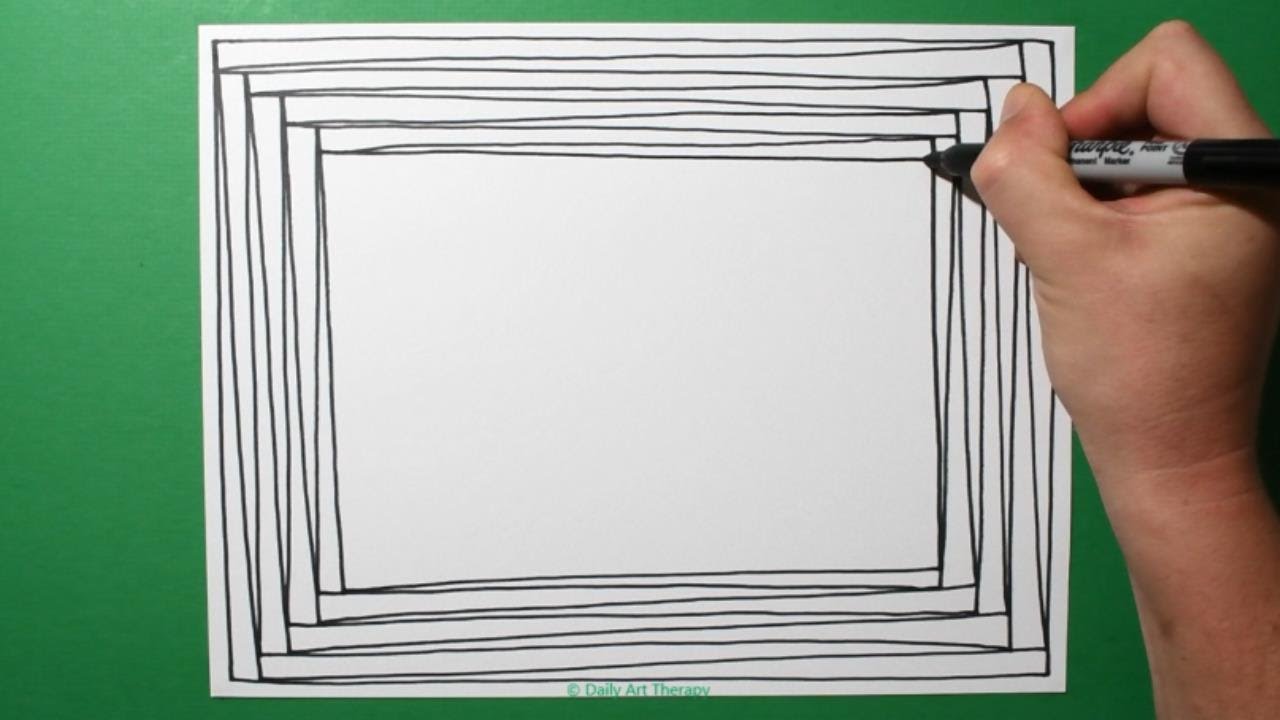 Daily Spiral Drawing #9 / Green Pastures 3D Pattern / Relaxing Line Illusion / Coloring Therapy