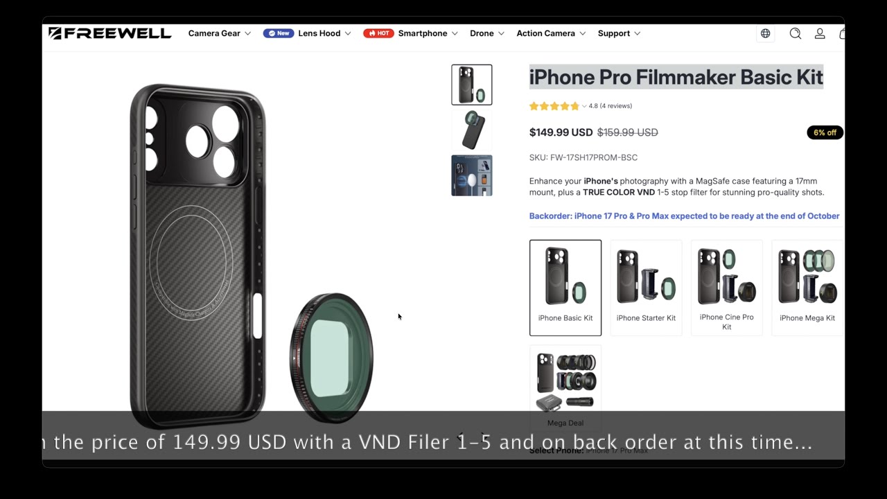 Чехол Freewell, Moment, PolarPro с ND или VND-фильтром! Какой чехол и VND-фильтр выбрать для iPho...