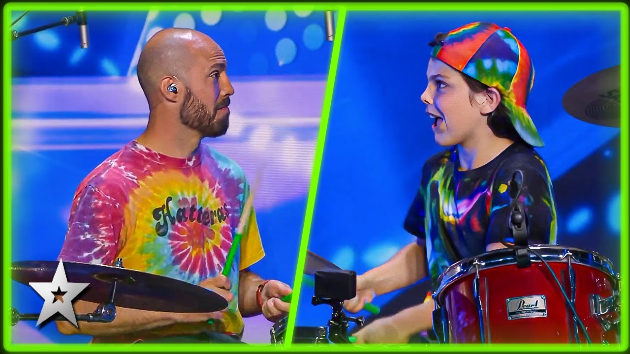 Father and Son Drumming Duo Get a Standing Ovation! | Kids Got Talent
