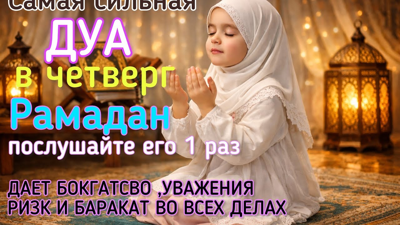 💞ДУА РАМАДАН 2026 🌙 ОТКРОЙ ДВЕРИ МИЛОСТИ, ПРОЩЕНИЯ И БЛАГОСЛОВЕНИЯ
