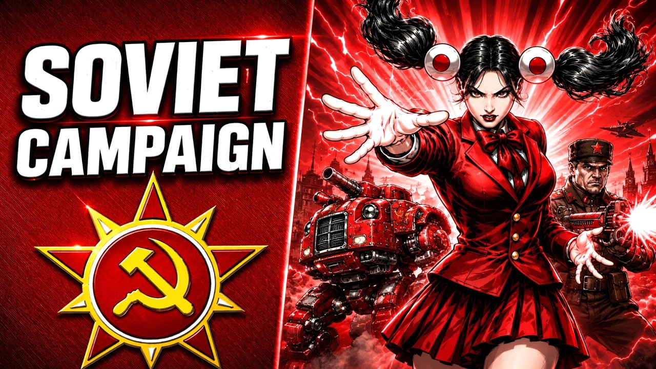 Red Alert 3 Uprising - Full Soviet Campaign Playthrough - Hard Difficulty