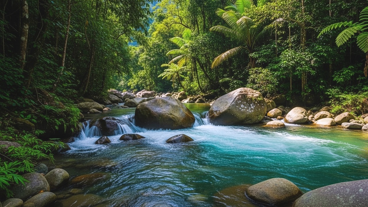 Serene Jungle River Sounds | Natural White Noise for Sleeping