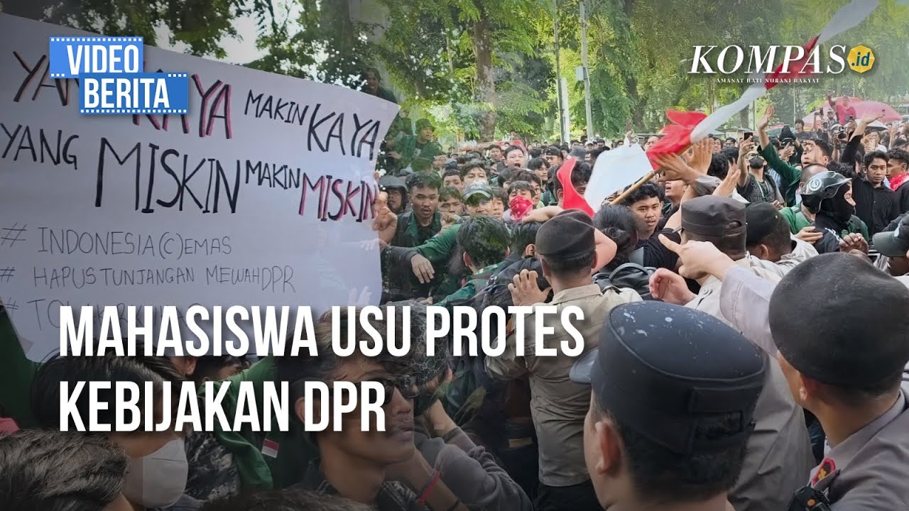 Sederet Fakta Kericuhan Pecah Saat Unjuk Rasa Mahasiswa di DPRD Sumut