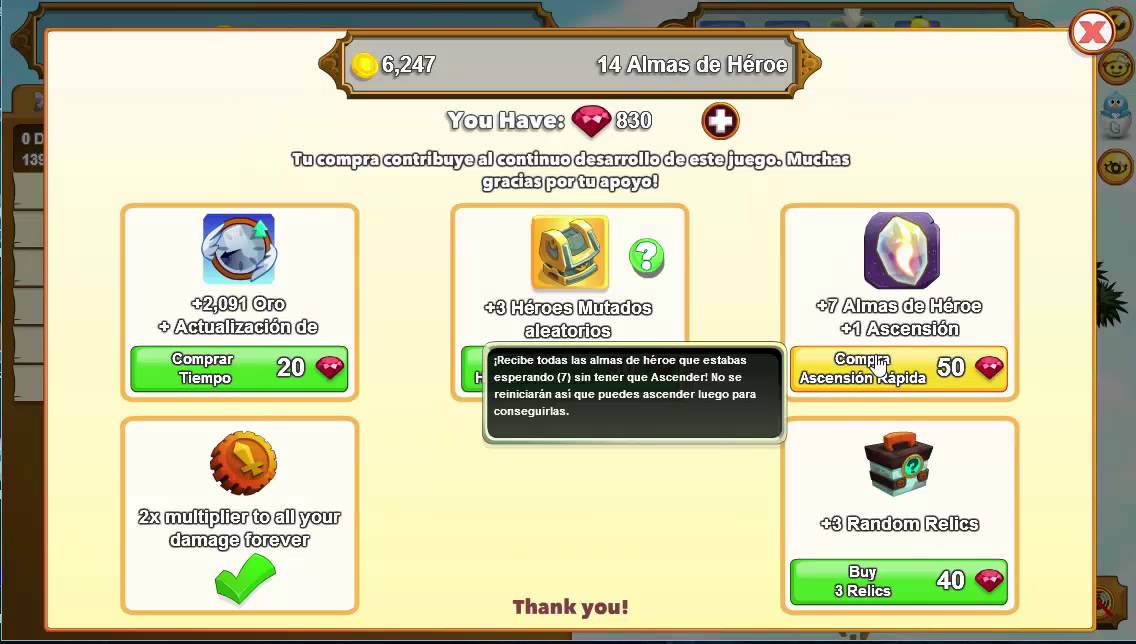 Clicker Heroes 1000 Rubies FREE 2015 // Hack // Patch: 0.24