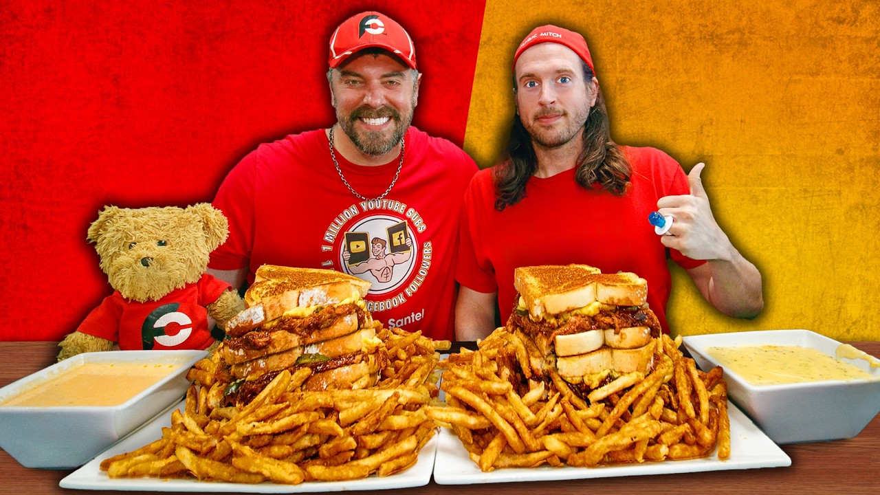 Battling the ULTIMATE BBQ Grilled Cheese Challenge vs @Randy Santel