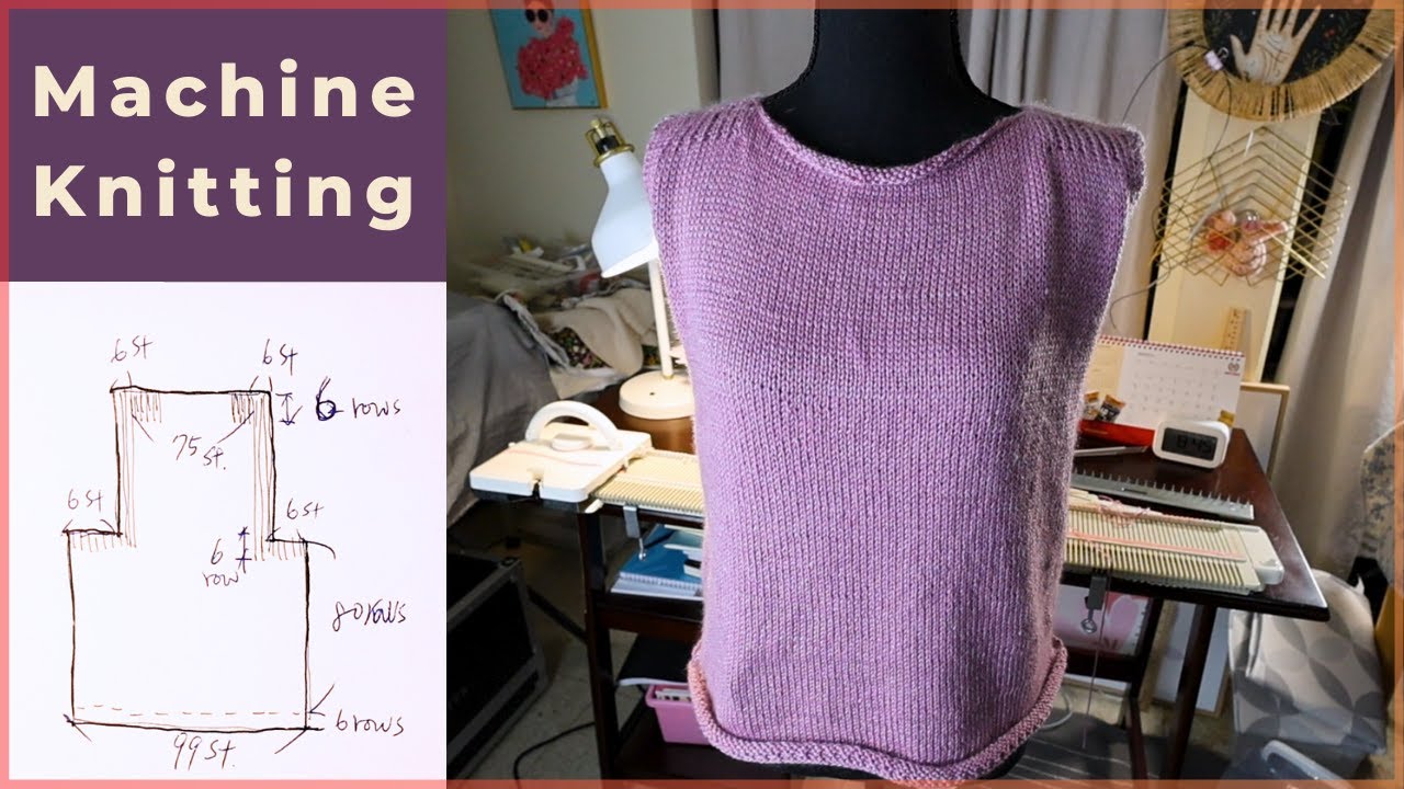 Simple and Minimal Vest - LK150 Machine Knitting