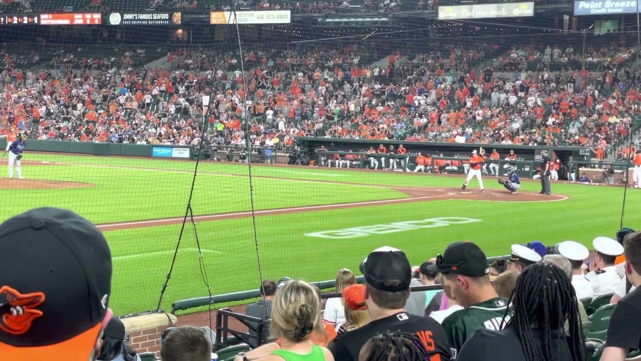 Orioles catcher Adley Rutschman’s first big league hit. A triple!