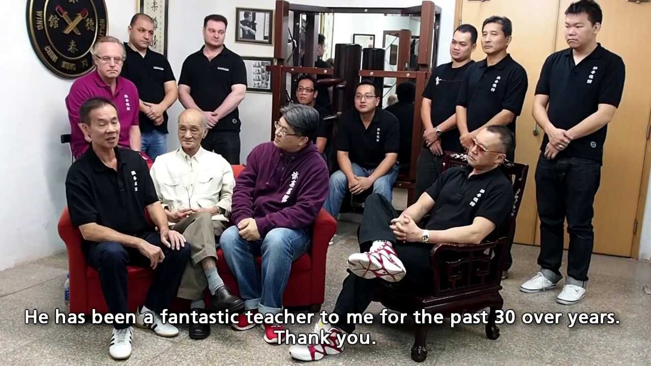 Wing Chun, Ip Man, Chow Tse Chuen: Wooden Dummy and Kicking Techniques Demonstration - May 2013 -