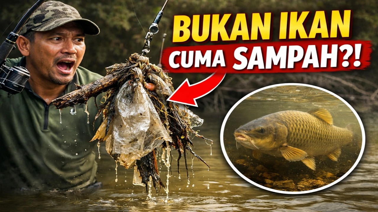 Anda Yakin Itu Ikan? 9/10 Pemancing Sebenarnya Sentap Sampah di Air Keruh.