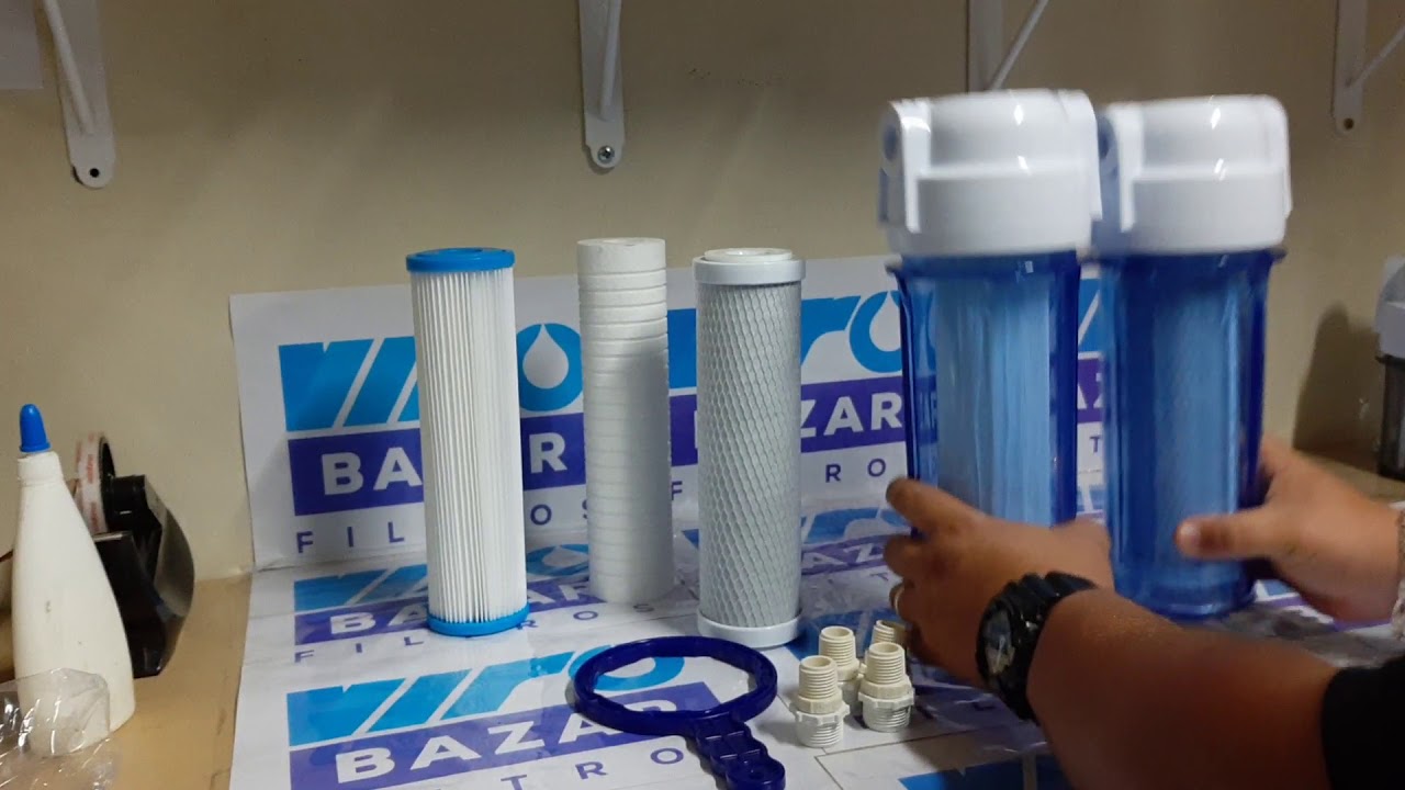 Virobazar Filtro Caixa Dágua Com Lavavel E 1 Carvão Ativado Completo