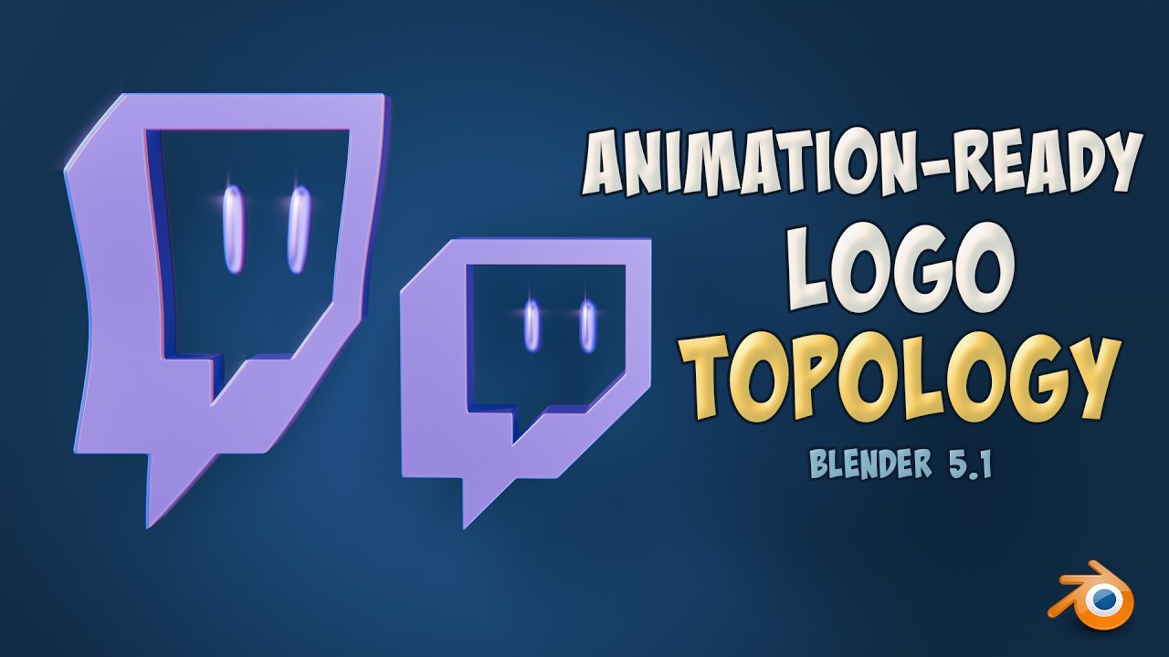 Intro to Topology - Logo for Animation | Blender 5.0 Eevee