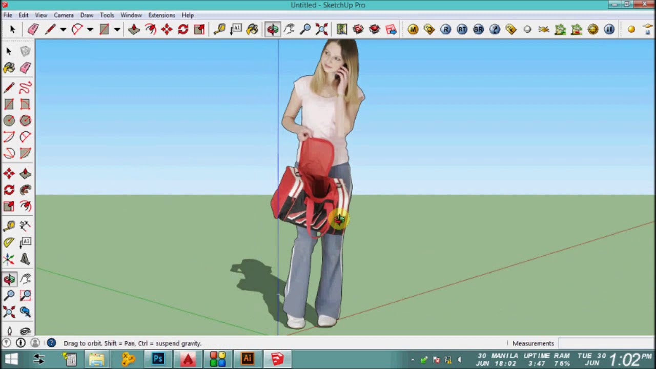 Sketchup: How to make a perfect cut out people to use in sketchup model