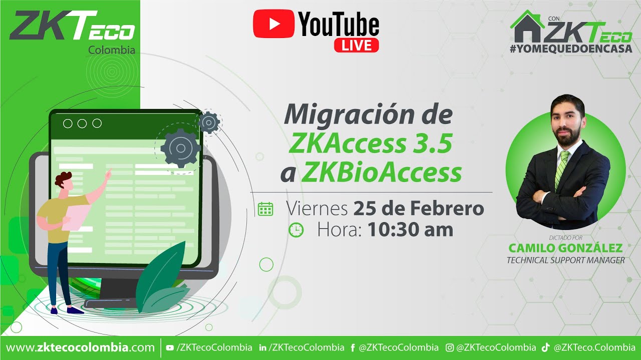 YouTube Live  🔴 Migración ZKAccess 3.5 a ZKBioAccess