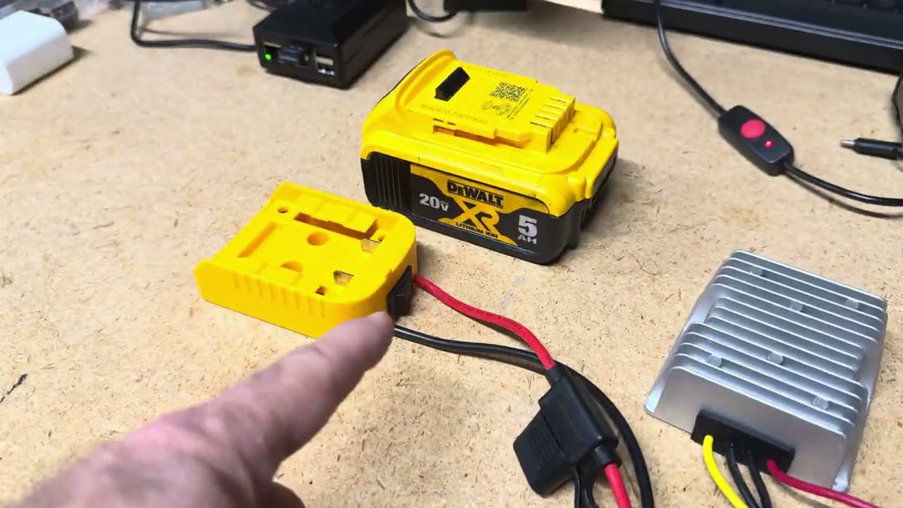 Homemade camper power supply from a drill battery