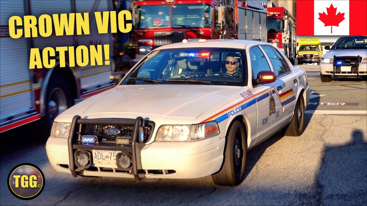 *SLICKTOP* Ford Crown Victoria RCMP Police Cars & Emergency Services Making Noise!!