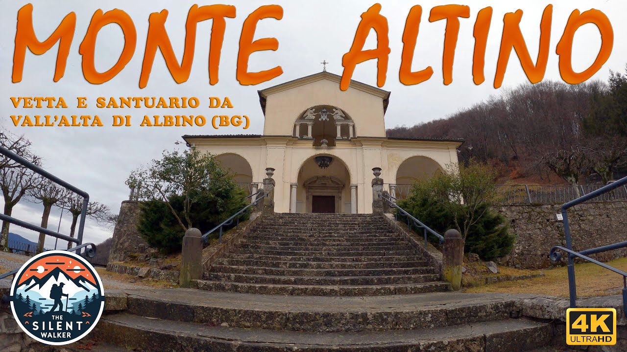 MONTE ALTINO e SANTUARIO giro ad anello da Vall'Alta di Albino (BG) Escursione di febbraio video 4k