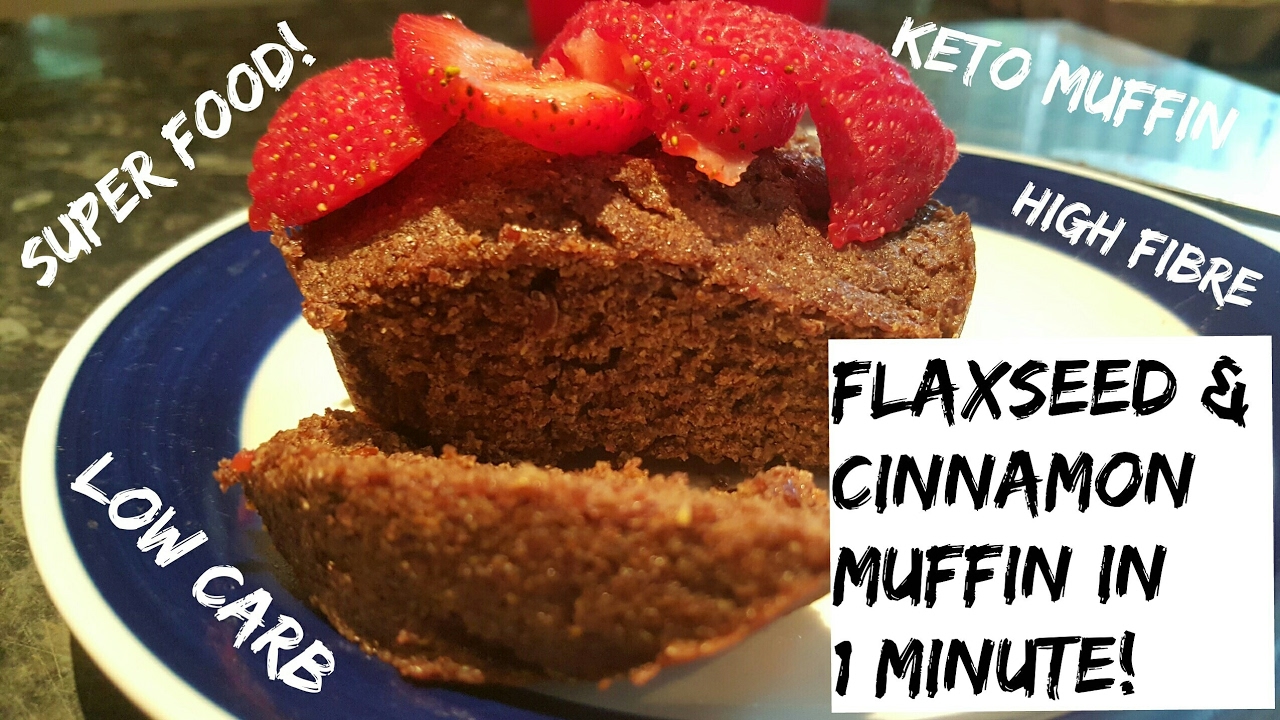 My Superfood Flaxseed & Cinnamon Muffin made in 60 seconds | Low Carb | Keto Dessert | High Omega 3s