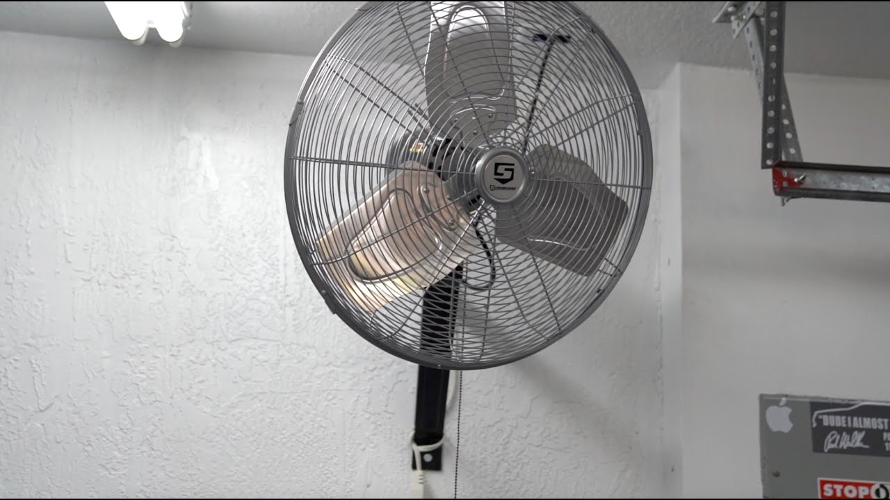 Review and Install on the Strongway Oscillating Wall-Mounted Fan!