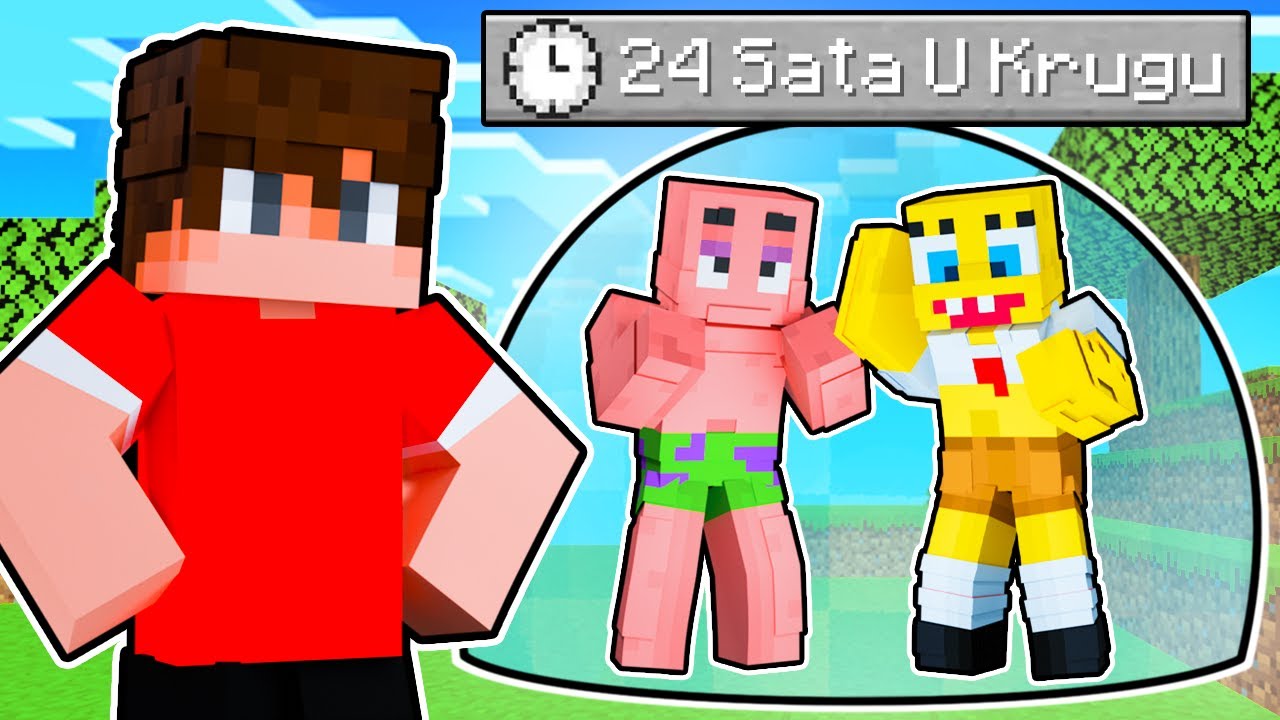 Zarobio Sam Sunđer Boba U KRUG Na 24H u Minecraftu!