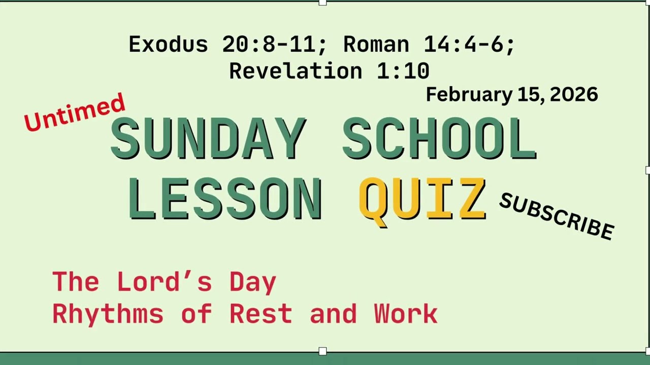 The Lord's Day/Rhythms of Rest and Work Quiz - #quiz #quizchallenge