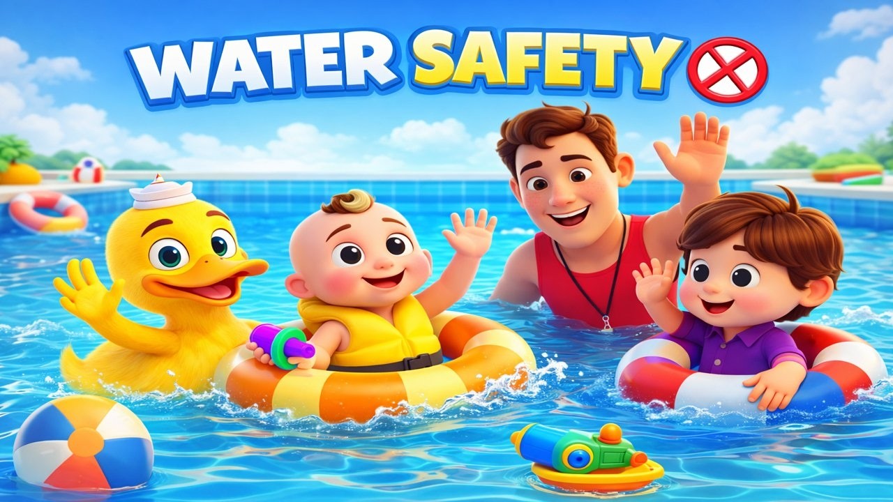 Splash Splash! 💦 Water Safety Song for Kids | Dance Along