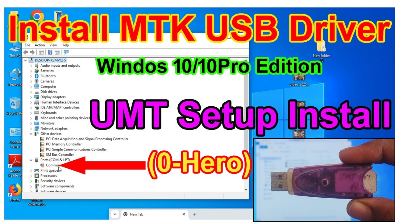 How to install MTK USB Driver Windows 10/10 Pro Edition & How to Install UMT Dongle Setup