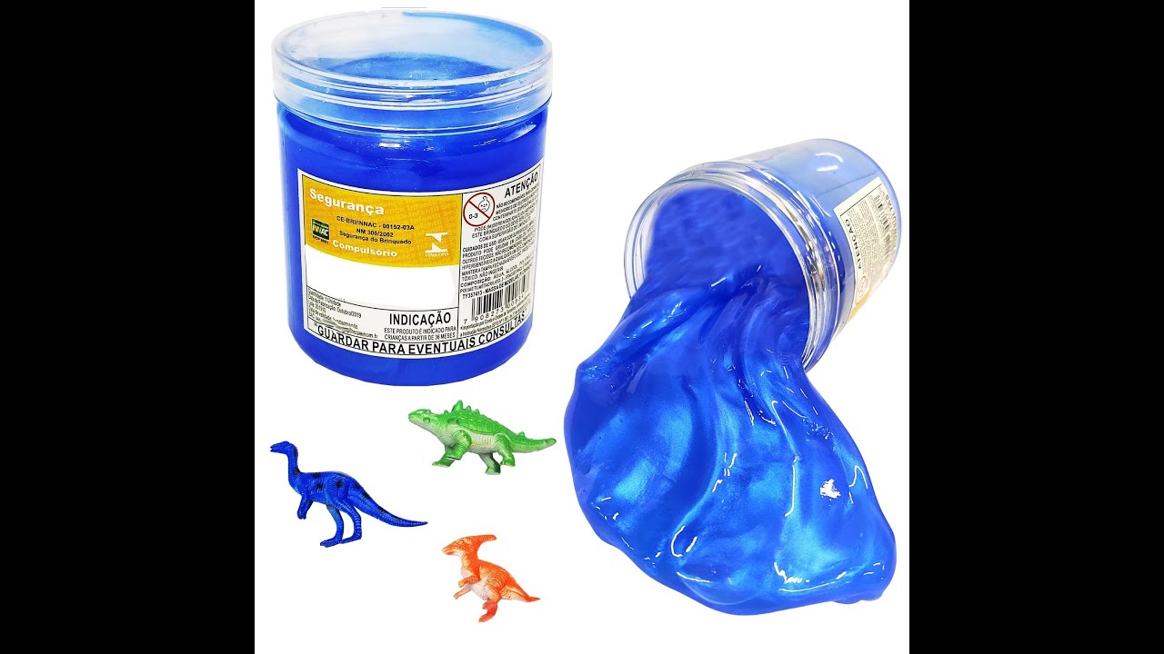 Geleca Slime com Dinossauros Meleka Massa Total Brinquedo