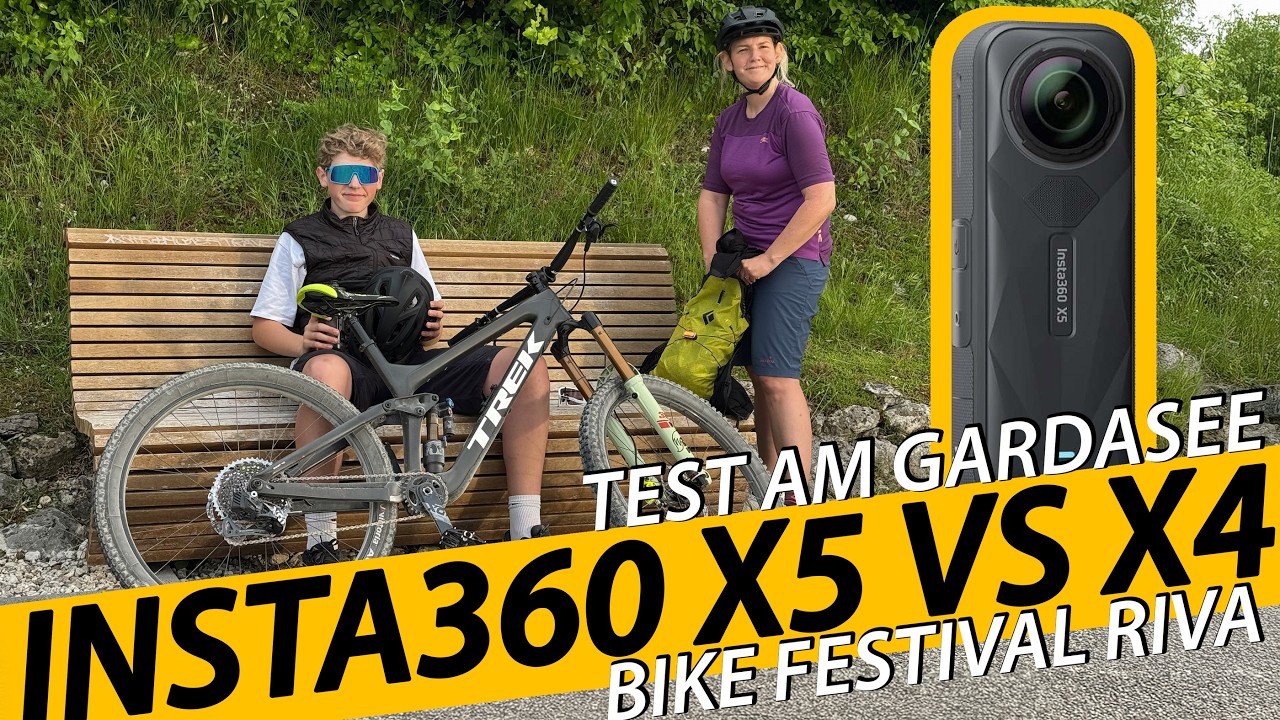Insta360 X5 am Gardasee X4 VS X5 großer Vergleich Bikefestival Riva