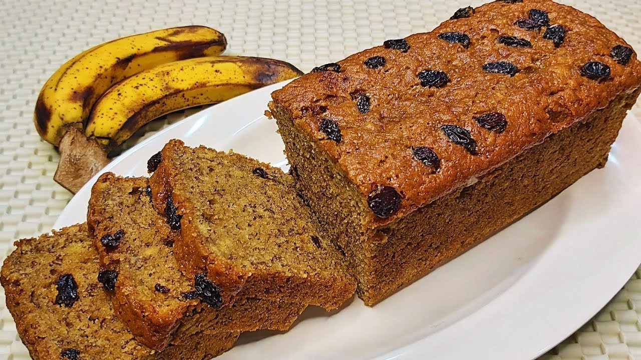 No Oven Moist BANANA BREAD LOAF