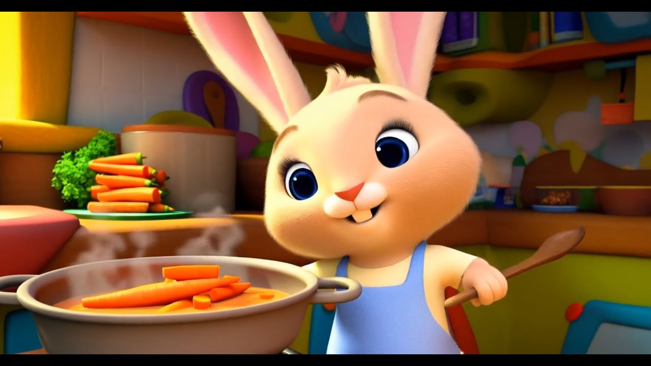 🍲🐰Iepurilă prepară o tocaniță - Hai să mancăm! | Cantecel pentru copii
