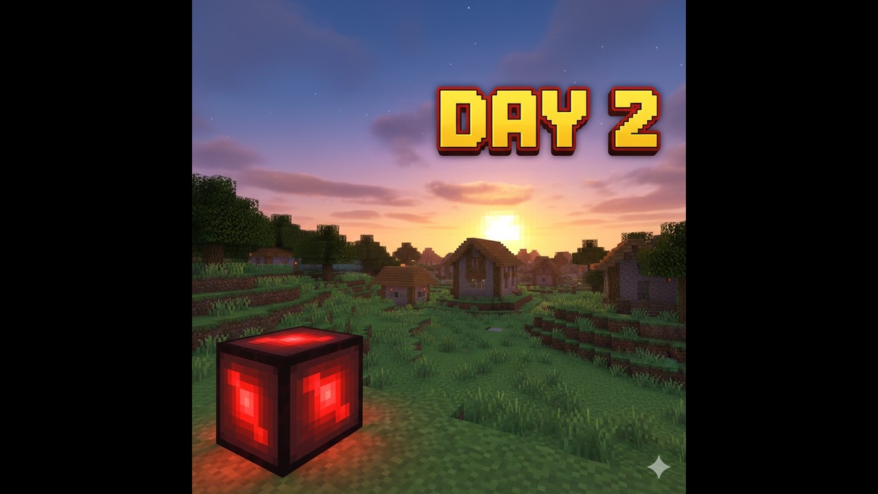 Minecraft Java Survival (Peaceful) - Day 2: Cave Exploration & Finding Redstone [4K 60FPS]