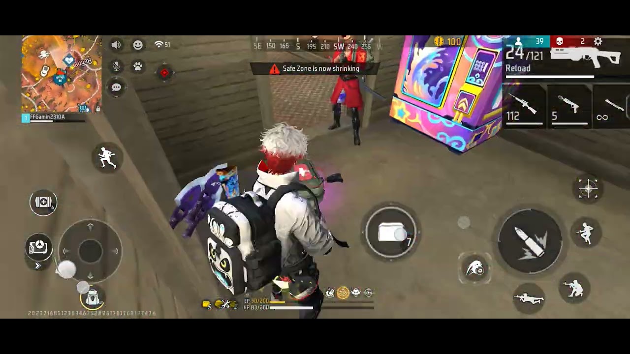 1 vs 4 Free fire win by 12 kills 