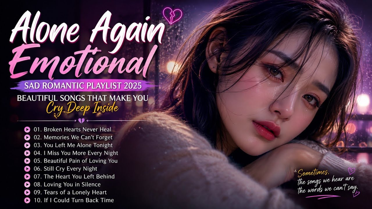 Alone Again Emotional 💔 Sad Romantic Playlist 2025 | Beautiful Songs That Make You Cry Deep Inside