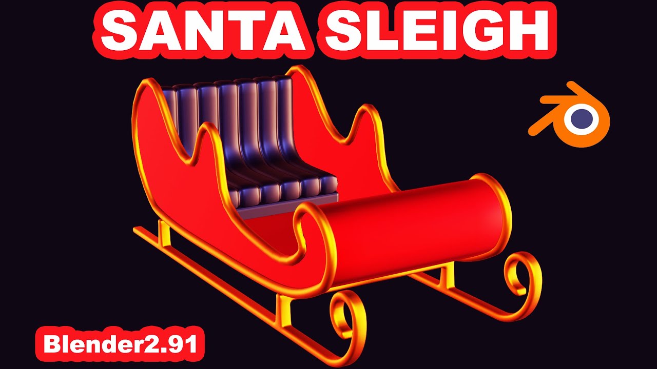 santa sleigh modeling in blender 2.91
