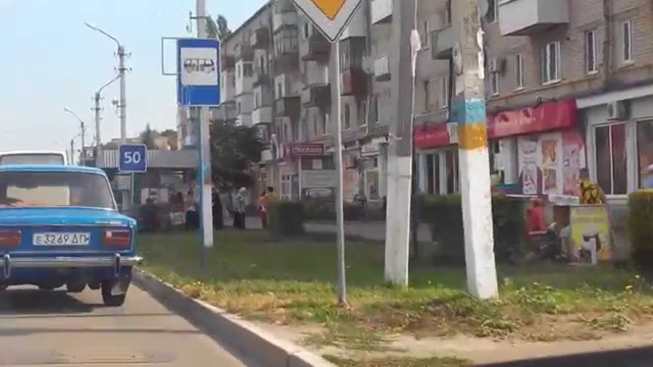 Вольногорск. Вид с видеорегистратора.