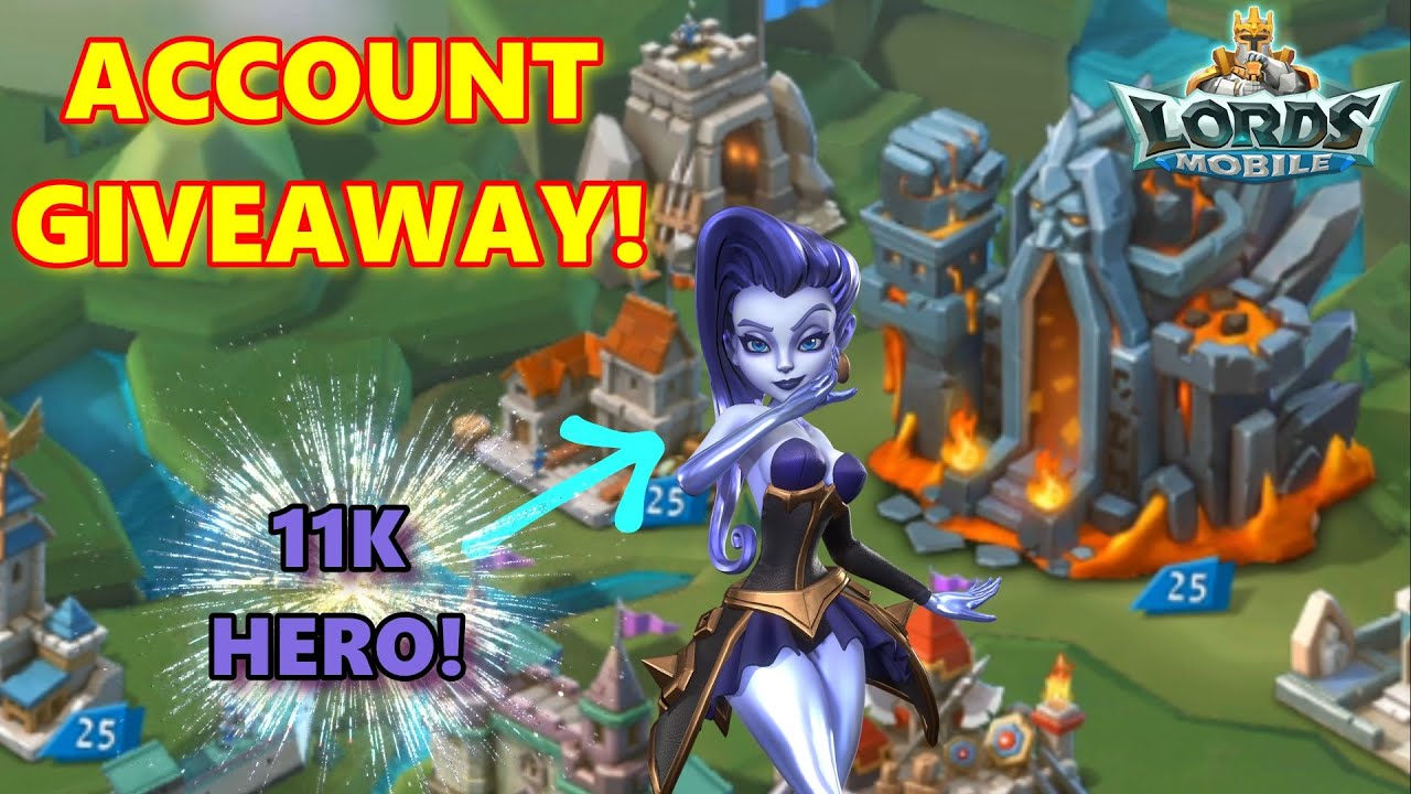 T4 Account Giveaway Including 11K Hero! - Lords Mobile