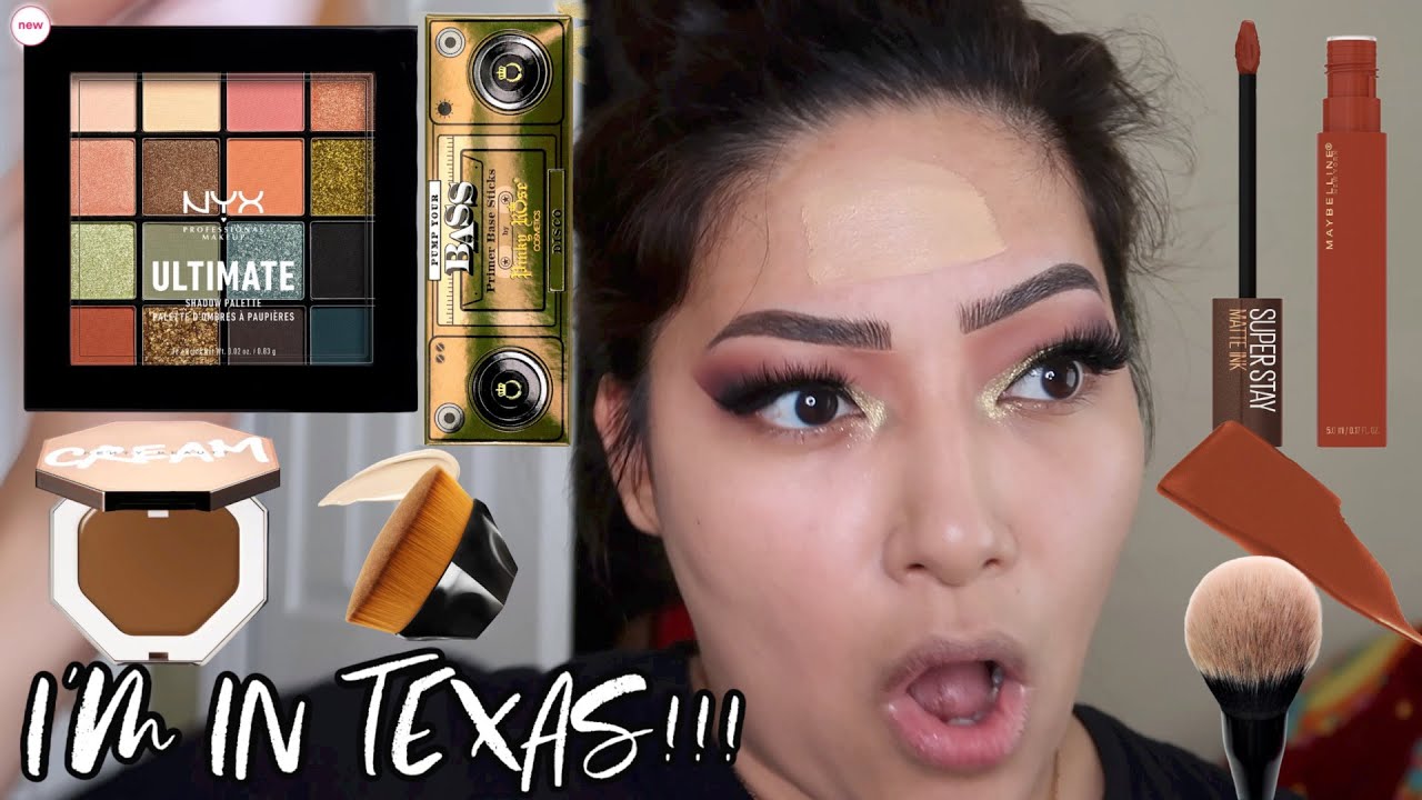 im in texas... grwm: using new makeup products