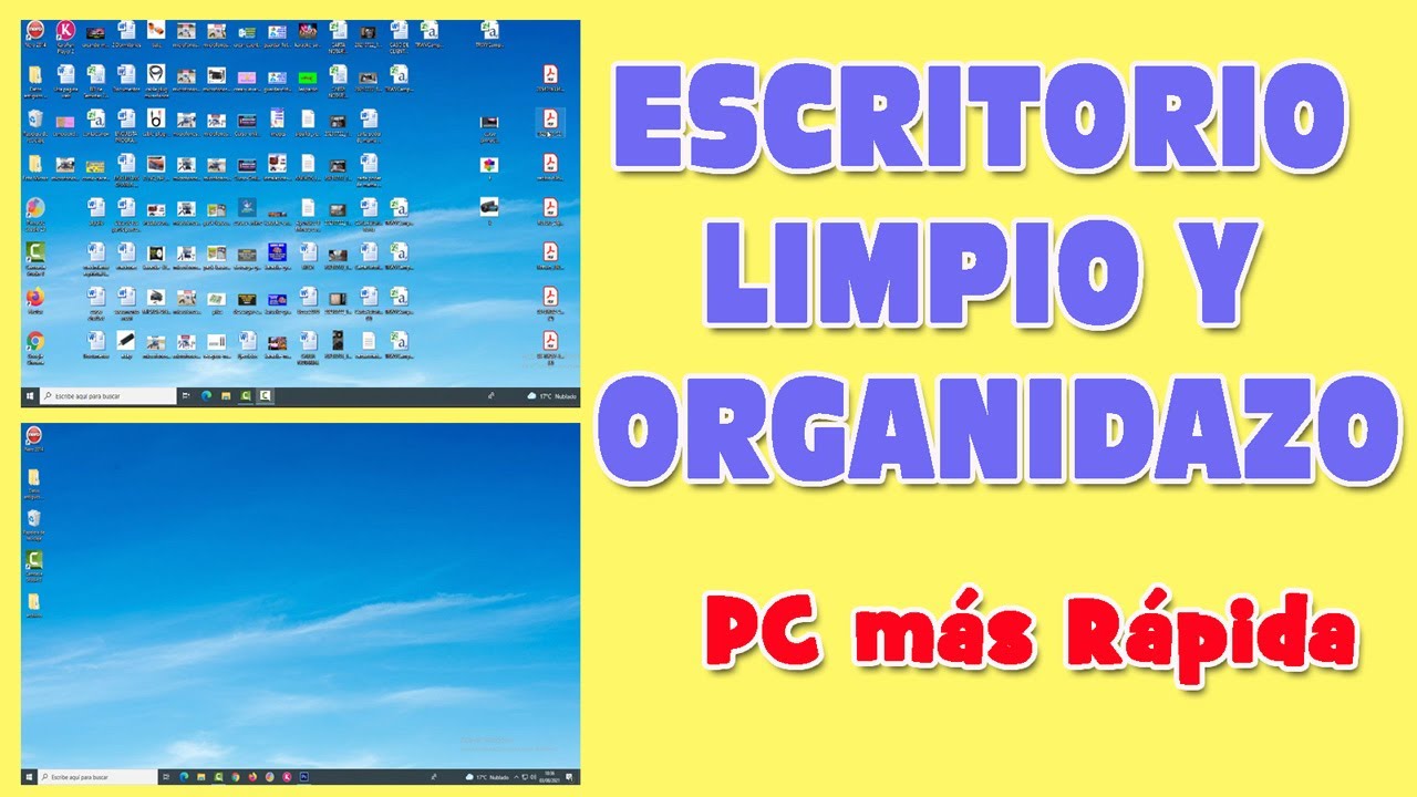 Como tener el escritorio de una PC Limpio y Organizado, pc mas Rapida, Computacion basica