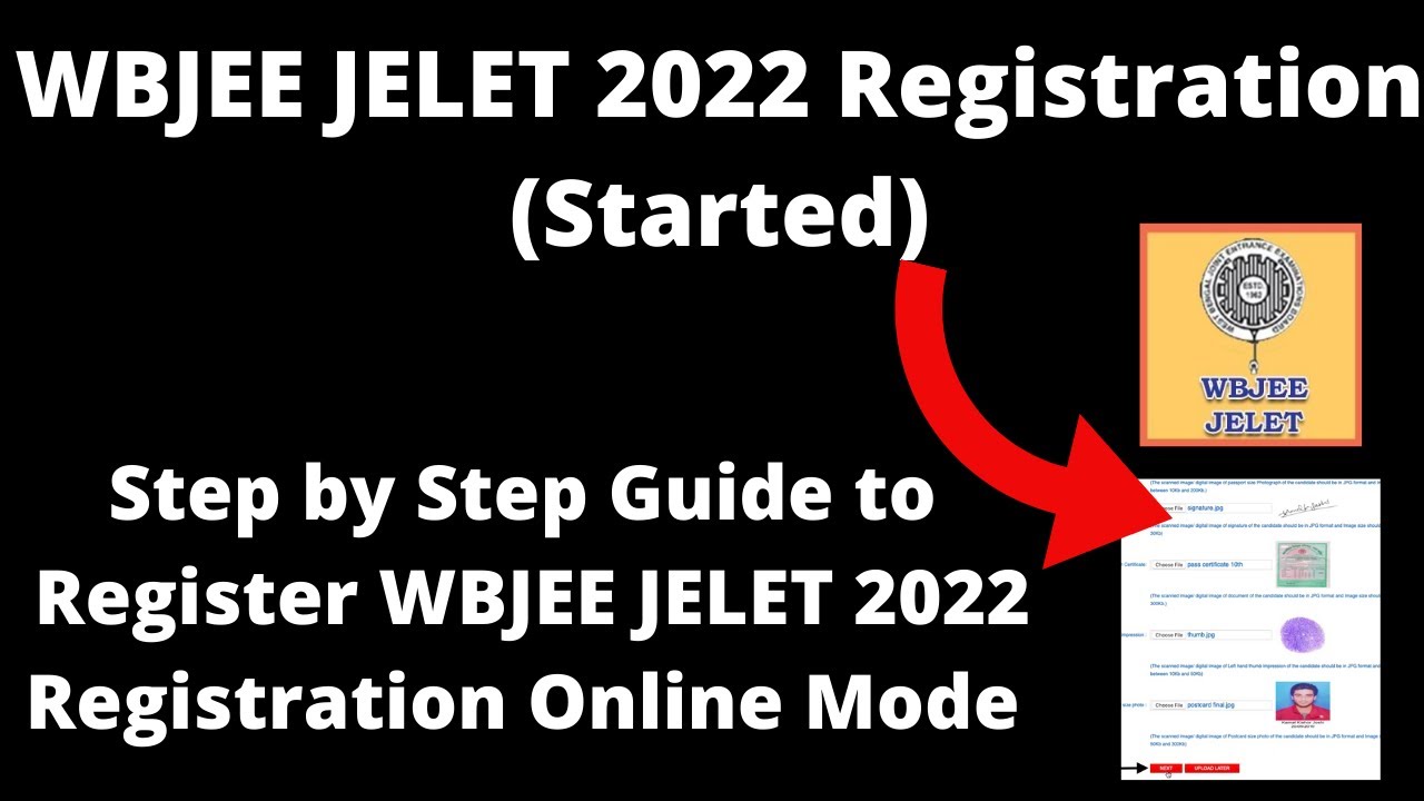 WBJEE JELET 2022 Registration (Started) - How to Register WBJEE JELET 2022 Registration Online Mode