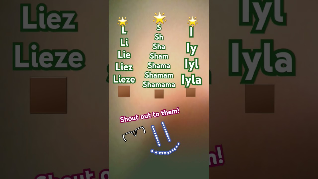 Names are so pretty! 