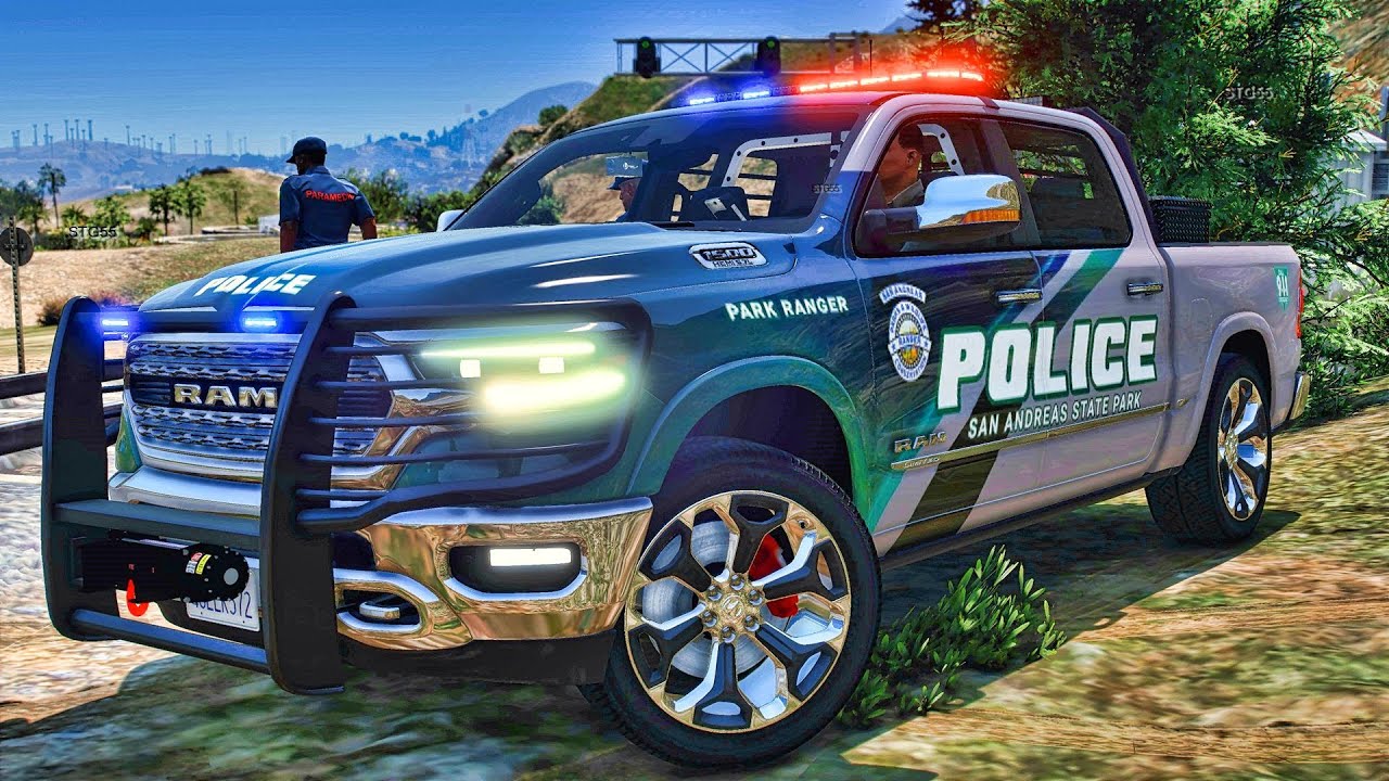 Playing GTA 5 As A POLICE OFFICER Park Ranger Patrol| GTA 5 Lspdfr Mod| 4K