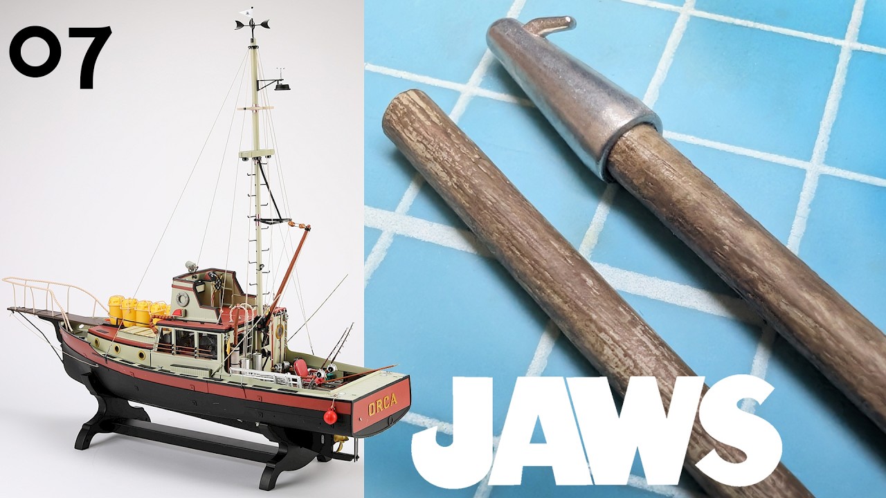 Dry Brushing Boat Hooks for the Agora Orca.